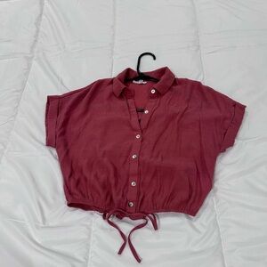 Button up crop top